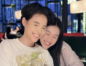 Vũ Cát Tường hạnh phúc bên bạn đời