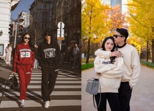 Hương Giang và Phú Cường liên tục thể hiện tình cảm trước đám đông