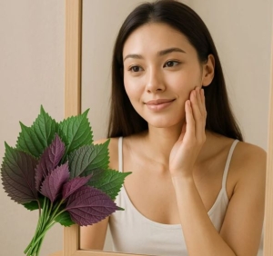 Cách dùng rau tía tô giúp da sáng bóng, sạch mụn