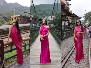 Hoa hậu H'Hen Niê với thời trang nổi bật khi mang thai con đầu lòng