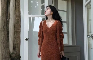 Gợi ý phối đồ với váy len 