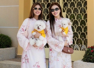 Hoa hậu Kỳ Duyên, Thiên Ân trang phục đồng điệu thi sánh đôi