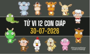 Tử vi 12 con giáp hôm nay 30/7/2026: Mão, Mùi gặp nhiều may mắn, Tỵ đối mặt thử thách