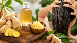 Gội đầu bằng gừng tươi, tóc sạch khỏe và da đầu thư giãn