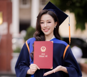 Á hậu Lê Thị Thu Trà nhận bằng thạc sĩ trước khi sang Ai Cập tham dự Miss Intercontinental