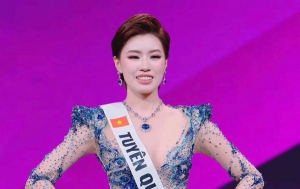 Pháo nhận danh hiệu Á hậu 3 Miss Universe Vietnam 2026